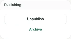 Listing publishing panel